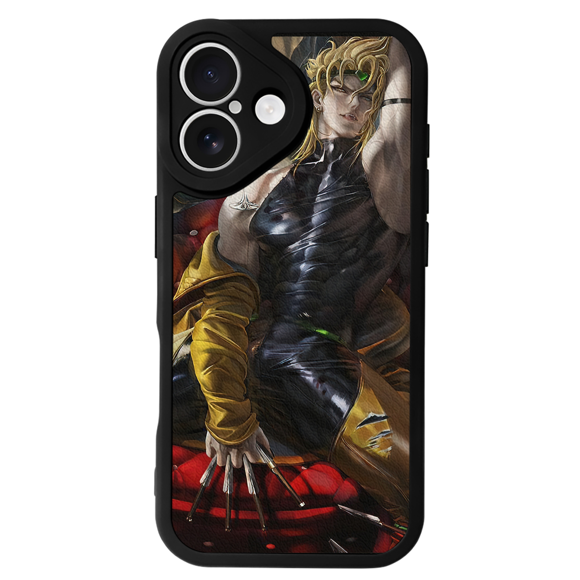 （画像用） ジョジョの奇妙な冒険 JoJo's Bizarre Adventure 【iPhone 16シリーズ対応】シリコンスマホケース（レザー調） 材質：シリコン
